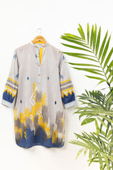 DC-0374 GREY EMBROIDERED KURTA